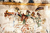 The great Chola temples of Tamil Nadu - The Brihadishwara Temple of Thanjavur. Painting of the Nayaka period (xvii c.) on the inside wall of the cloister. 